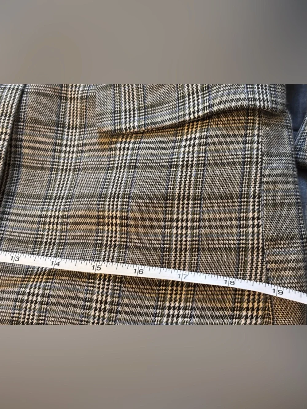 🌸 Johnny Becca Grey Plaid Double-Breasted Blazer Women’s Size Medium